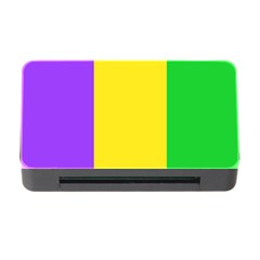 Carnival Mardi Gras Purple Yellow Green Stripes Memory Card Reader With Cf by yoursparklingshop