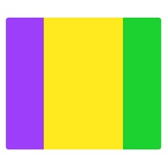 Carnival Mardi Gras Purple Yellow Green Stripes Double Sided Flano Blanket (small)  by yoursparklingshop