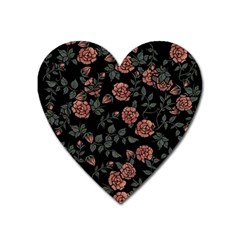 Dusty Roses Heart Magnet by BubbSnugg