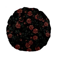 Dusty Roses Standard 15  Premium Flano Round Cushions by BubbSnugg