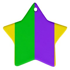 New Orleans Carnival Colors Mardi Gras Ornament (star) by yoursparklingshop