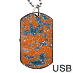 Vivid Grunge Abstract Print Dog Tag Usb Flash (one Side) by dflcprintsclothing