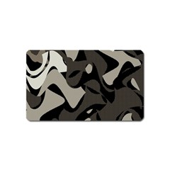 Trippy Sepia Paint Splash, Brown, Army Style Camo, Dotted Abstract Pattern Magnet (name Card) by Casemiro