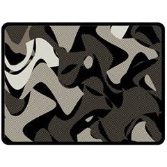 Trippy Sepia Paint Splash, Brown, Army Style Camo, Dotted Abstract Pattern Fleece Blanket (large)  by Casemiro