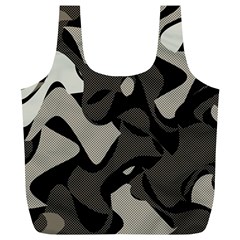 Trippy Sepia Paint Splash, Brown, Army Style Camo, Dotted Abstract Pattern Full Print Recycle Bag (xl) by Casemiro