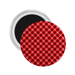 Three Color Tartan, Red Grey, Black Buffalo Plaid Theme 2 25  Magnets by Casemiro