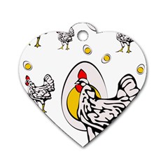 Roseanne Chicken Dog Tag Heart (two Sides) by EvgeniaEsenina