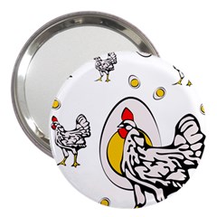 Roseanne Chicken 3  Handbag Mirrors by EvgeniaEsenina