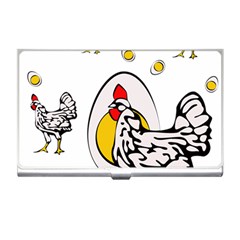 Roseanne Chicken, Retro Chickens Business Card Holder by EvgeniaEsenina