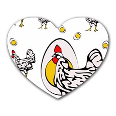 Roseanne Chicken, Retro Chickens Heart Mousepads by EvgeniaEsenina