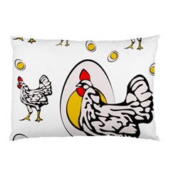 Roseanne Chicken, Retro Chickens Pillow Case (two Sides) by EvgeniaEsenina