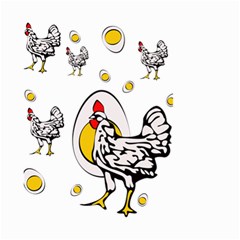 Roseanne Chicken, Retro Chickens Small Garden Flag (two Sides) by EvgeniaEsenina