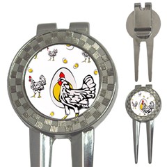 Roseanne Chicken, Retro Chickens 3-in-1 Golf Divots