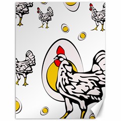 Roseanne Chicken, Retro Chickens Canvas 12  X 16  by EvgeniaEsenina