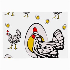 Roseanne Chicken, Retro Chickens Large Glasses Cloth by EvgeniaEsenina