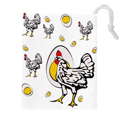 Roseanne Chicken, Retro Chickens Drawstring Pouch (4xl)