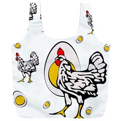 Roseanne Chicken, Retro Chickens Full Print Recycle Bag (xxxl)