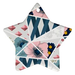 Patchwork  Star Ornament (two Sides) by designsbymallika