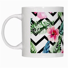Tropical Zig Zag Pattern White Mugs by designsbymallika