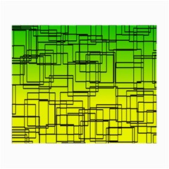 Geometrical Lines Pattern, Asymmetric Blocks Theme, Line Art Small Glasses Cloth (2 Sides) by Casemiro