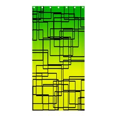 Geometrical Lines Pattern, Asymmetric Blocks Theme, Line Art Shower Curtain 36  X 72  (stall)  by Casemiro