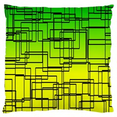 Geometrical Lines Pattern, Asymmetric Blocks Theme, Line Art Standard Flano Cushion Case (one Side) by Casemiro