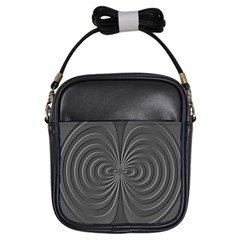 Abstract Metallic Spirals, Silver Color, Dark Grey, Graphite Colour Girls Sling Bag by Casemiro