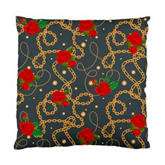 Golden Chain Pattern Rose Flower 2 Standard Cushion Case (two Sides) by designsbymallika