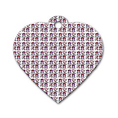 60s Ombre Hair Girl White Dog Tag Heart (two Sides) by snowwhitegirl