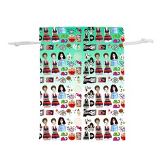 Kawaii Collage Green Ombre Lightweight Drawstring Pouch (m) by snowwhitegirl