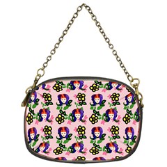 60s Girl Pink Floral Daisy Chain Purse (one Side)