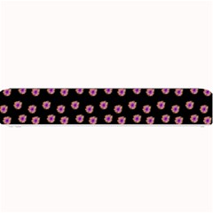 Peach Purple Daisy Flower Black Small Bar Mats