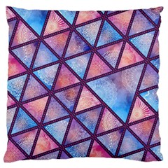 Triangle Mandala Pattern Large Cushion Case (two Sides) by designsbymallika