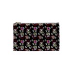Braids Doll Daisies Black Cosmetic Bag (Small) Front