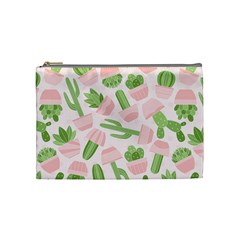 Cactus Pattern Cosmetic Bag (medium) by designsbymallika