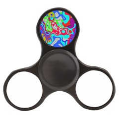 Colorful Distorted Shapes On A Grey Background                                                    Finger Spinner by LalyLauraFLM