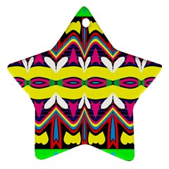 Colorful Shapes                                                   Ornament (star) by LalyLauraFLM