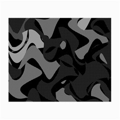 Trippy, Asymmetric Black And White, Paint Splash, Brown, Army Style Camo, Dotted Abstract Pattern Small Glasses Cloth (2 Sides) by Casemiro