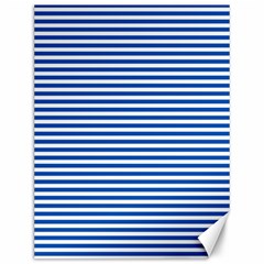 Classic Marine Stripes Pattern, Retro Stylised Striped Theme Canvas 12  X 16  by Casemiro