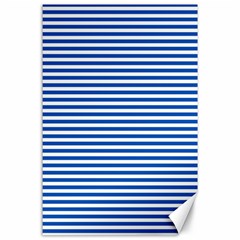 Classic Marine Stripes Pattern, Retro Stylised Striped Theme Canvas 24  X 36  by Casemiro