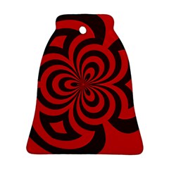 Spiral Abstraction Red, Abstract Curves Pattern, Mandala Style Ornament (bell) by Casemiro