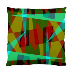 Rainbow Colors Palette Mix, Abstract Triangles, Asymmetric Pattern Standard Cushion Case (one Side) by Casemiro