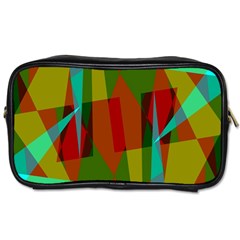 Rainbow Colors Palette Mix, Abstract Triangles, Asymmetric Pattern Toiletries Bag (two Sides) by Casemiro