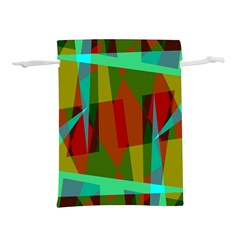 Rainbow Colors Palette Mix, Abstract Triangles, Asymmetric Pattern Lightweight Drawstring Pouch (m) by Casemiro