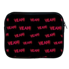 Yeah Word Motif Print Pattern Apple Ipad 2/3/4 Zipper Cases