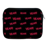 Yeah Word Motif Print Pattern Apple iPad 2/3/4 Zipper Cases Front