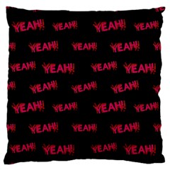 Yeah Word Motif Print Pattern Standard Flano Cushion Case (one Side) by dflcprintsclothing