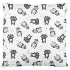 Cute Seamless Pattern With Koala Panda Bear Large Flano Cushion Case (two Sides) by Amaryn4rt