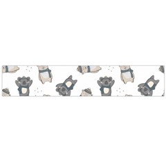 Cute Seamless Pattern With Koala Panda Bear Large Flano Scarf  by Amaryn4rt