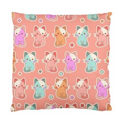 Cute Kawaii Kittens Seamless Pattern Standard Cushion Case (two Sides) by Amaryn4rt